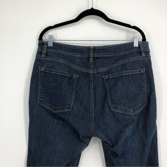 Loft Curvy Crop Jeans Dark Wash Size 12 - Picture 4 of 9